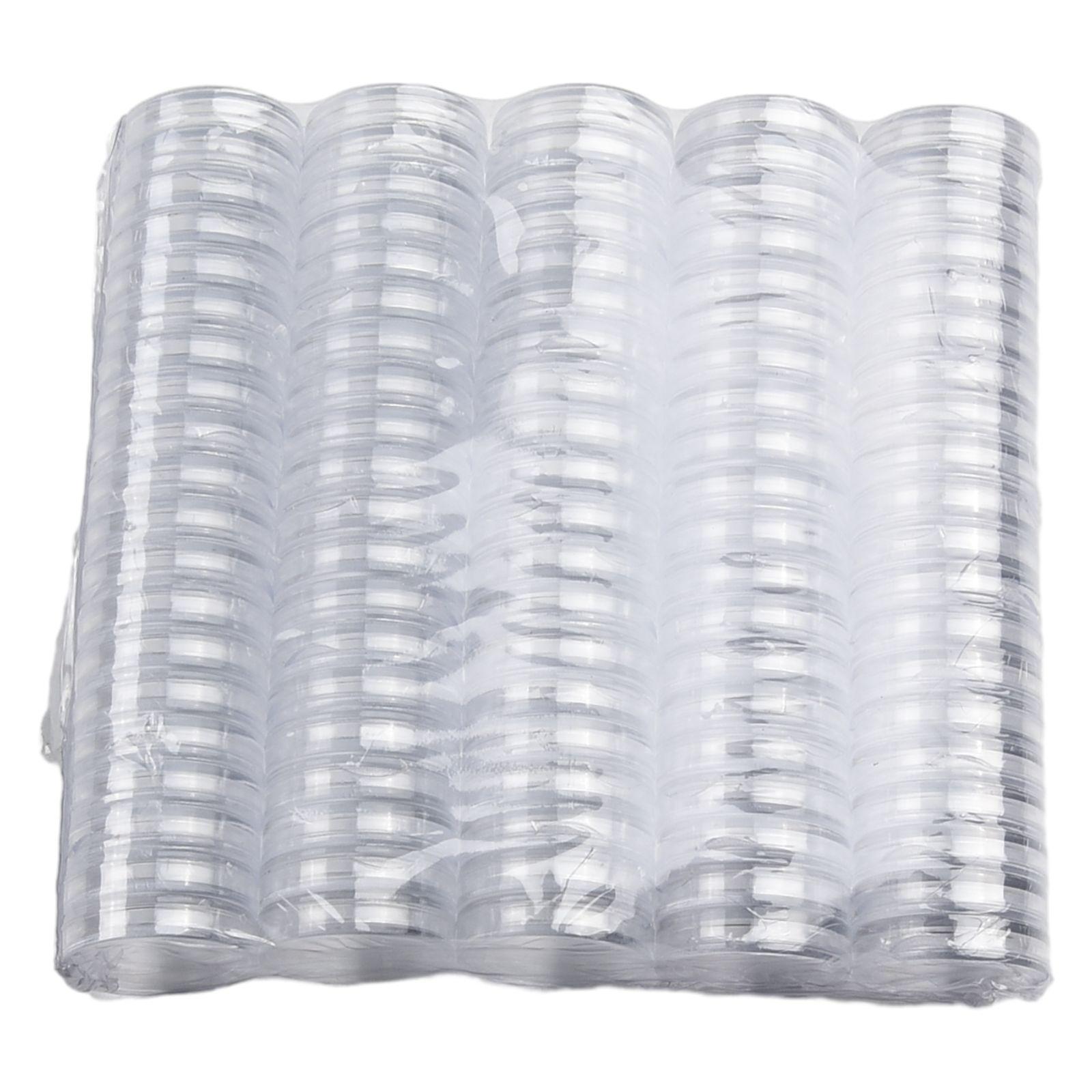 

100 Transparent Plastic Round Boxes for Commemorative Coin Protection with 16mm Inner Diameter and Groove Sealing China Mainland