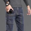 Jeans da Uomo alla Moda Slim Fit Gamba Dritta Multi-tasche Elasticizzati - Collezione Autunno/Inverno