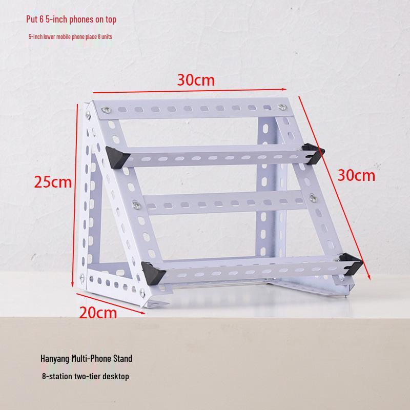 Multi-layer Floor-standing Mobile Phone Holder for Studio, Live Streaming, and Multi-camera Use.
