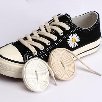 NO.8 1 Pair Solid Classic Shoelaces for Shoes Flat White Black Sports Shoelace Mens Womens Sneakers Canvas High Shoe Laces