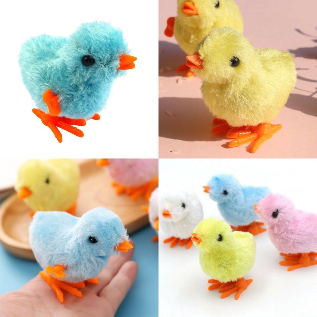 Fluffy Wind-up Chicken Dance Clockwork Plush Kids Toy