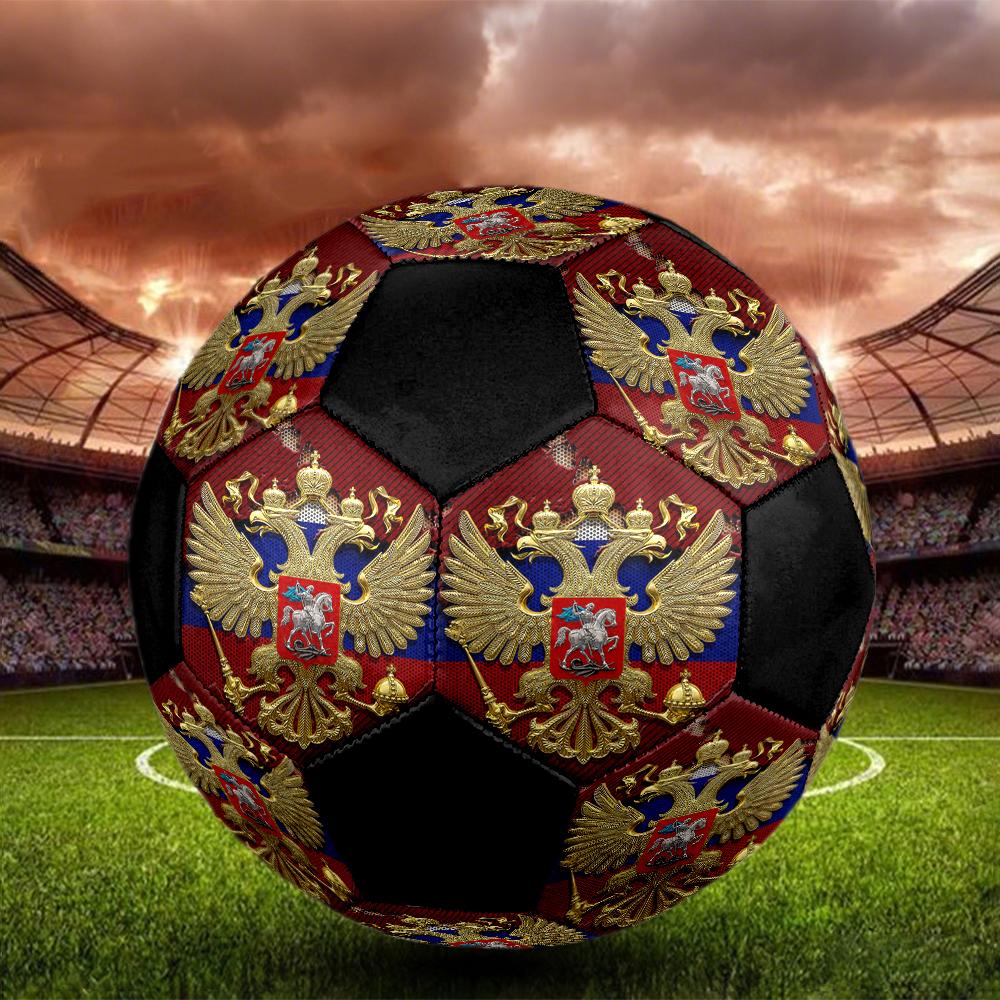 Russian Double Indoor Soccer Ball Colorful Machine Stitched PVC Size 5 Team Training Competition Ready Durable High-Bounce Cool Sports Gift