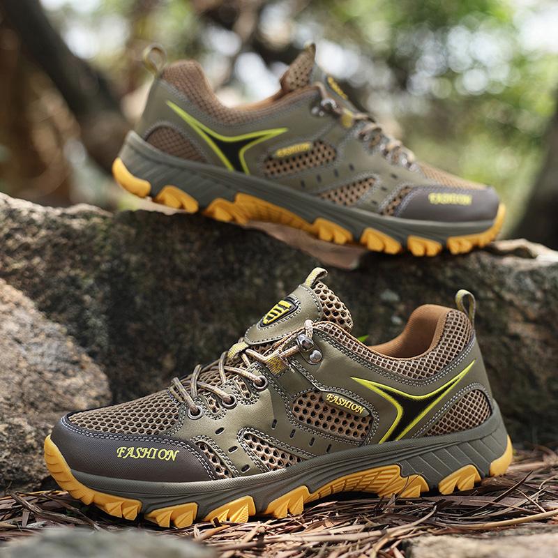 Men's Shoes Mesh Summer Non-slip Platform Soled Outdoor Hiking Shoes