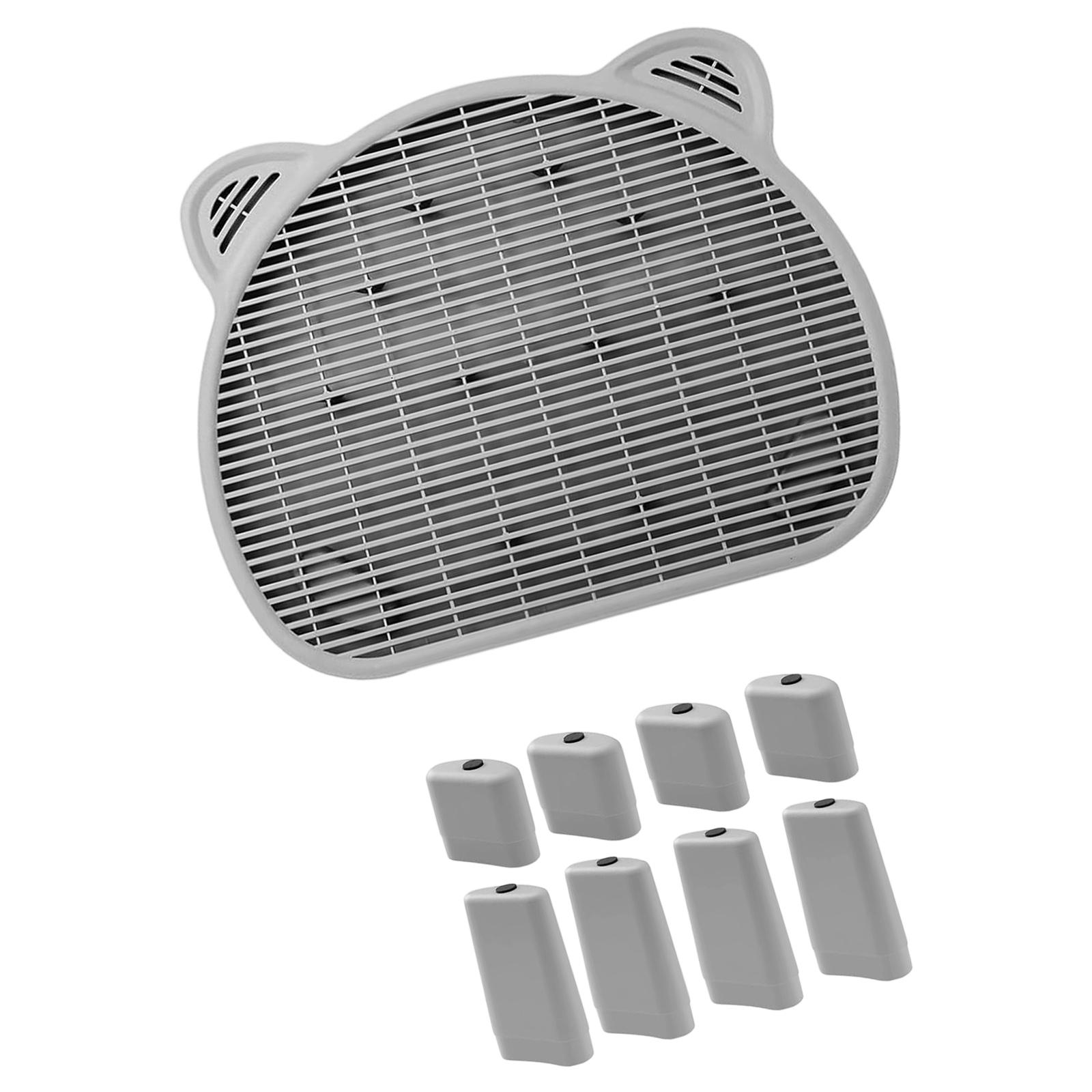 

Catss Litter Ramp Litter Catcher Step Stool Cats Litter Tray Mat for Splashing Litter Collectings Ensures Home Cleaning серый