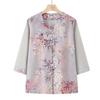 Women's Chinese Style Disc Buckle Seven-Sleeve Shirt