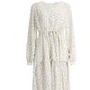 Shop   Women V Neck Waist String 2 Layer Ruffle Floral Long sleeVe Long Dress Th