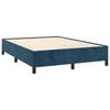 Box Spring Bed with Mattress Dark Blue 140 x 190 cm Velvet