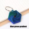 1 Piece Couple Key Hook Gift For Friends  Creative 3D Printed Hexagon Keychain Can Push-Pull-Rotate Fidget Stress Relief Toy