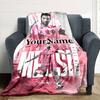 Messi Customize Your Name Blanket Cozy Customizable Blanket Ultra-Soft Great for Livingroom Chair Couch Picnics Ideal for All Seasons