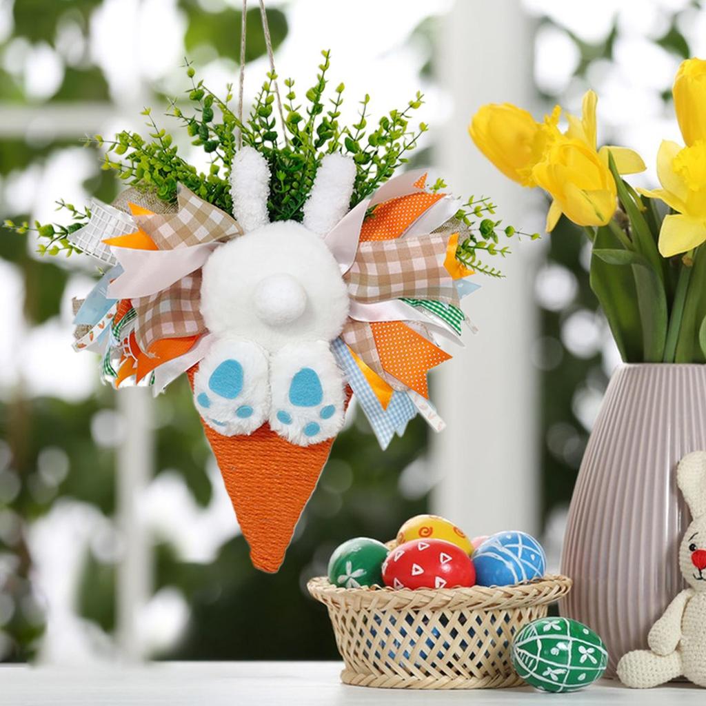 Easter Wreaths For Front Door Artificial Seasonal Easter Decor Front Door Garland Rabbit Decor Wreath For Indoor Outdoor Table