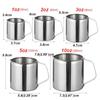 Stainless Steel Silvery Latte Art Milk Foam Jug Measuring Cup Coffee Cream Pitcher Coffeeware Cup