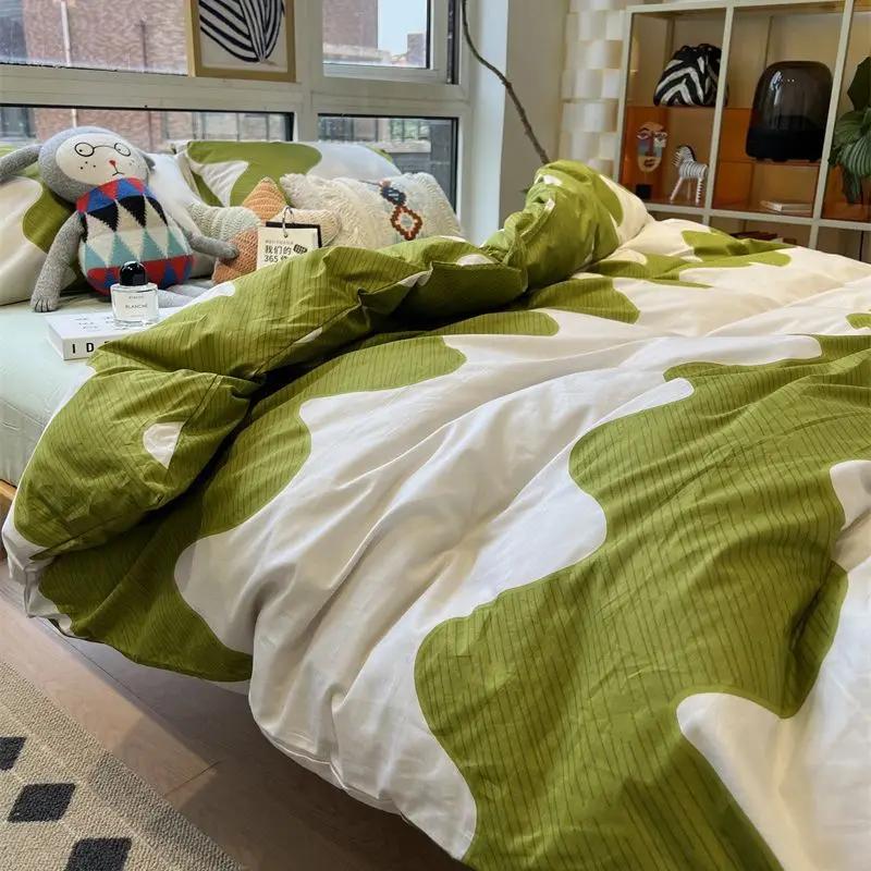 

4 шт. пододеяльника, бытовые, приятные для кожи, дышащие, пасторальные, четыре сезона, полиэстер, пододеяльник, постельное белье размера «king-size», домашний текстиль 150x200cm