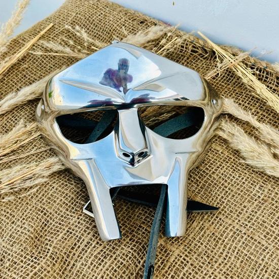 MF DOOM Mask, Fantasy Roleplay, Mad-villain Steel Face Armor Medieval Hand-Forged Mask, Hip Hop Cosplay Mask Gift