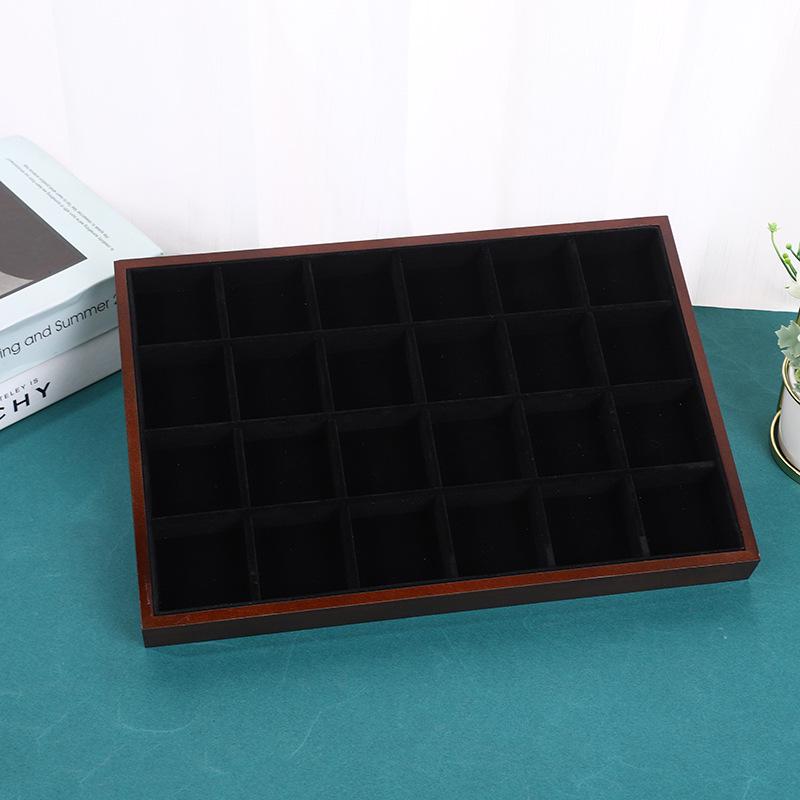 Walnut Jewelry Display Tray for Rings, Necklaces, and Bracelets