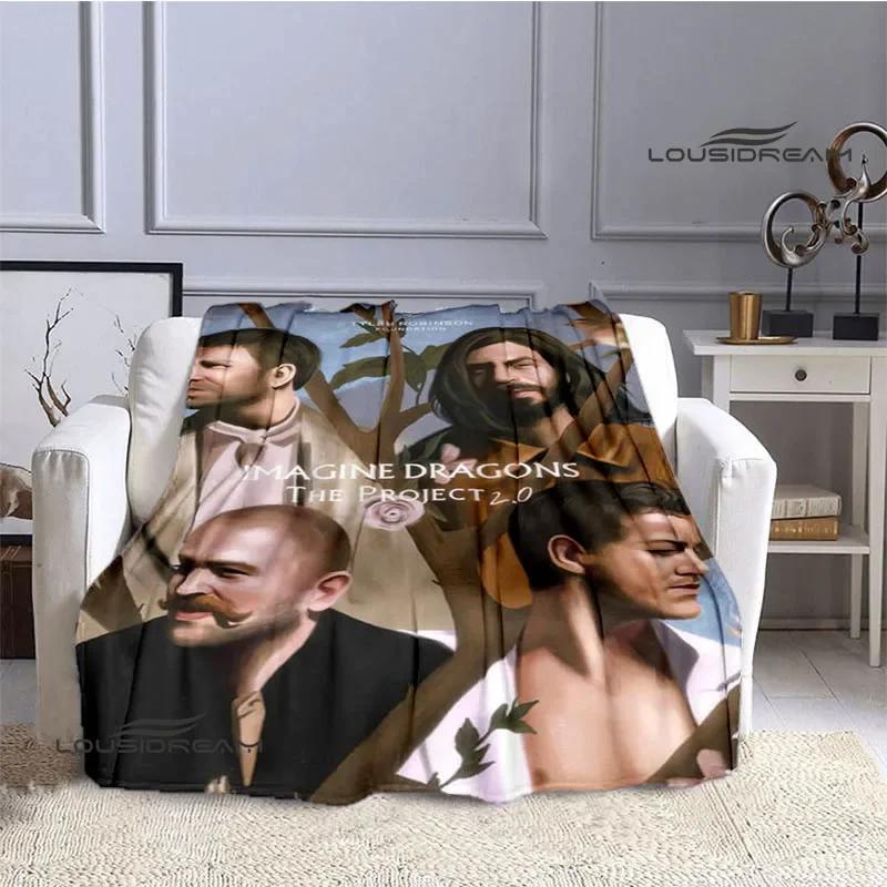 Rock Band Imagine Dragons Printed blanket flannel warm blankets bed linings Soft and comfortable blanket birthday gift