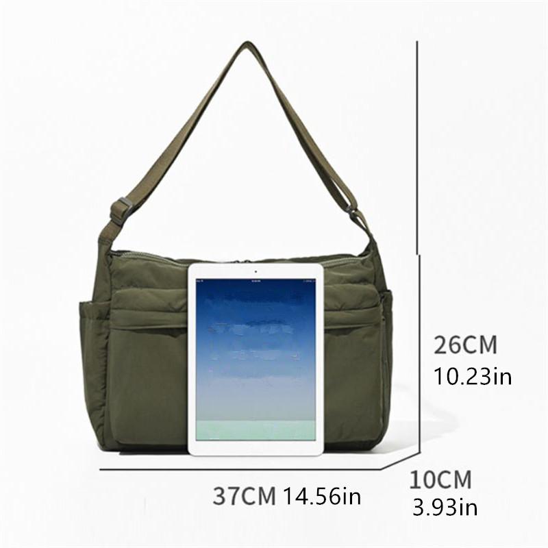 Top Quality Thickened Casual Messenger Bag, Single Shoulder Bag Large Capacity Laptop Bag, Multi Pocket Sports Bag For Men Women