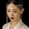Retro Crystal Headpiece Long Tassel Fringe Hair Accessories Forehead Chain  Forehead Decoration