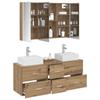 Bathroom Furniture Set 4 pcs Artisan Oak Engineered Wood and Glass