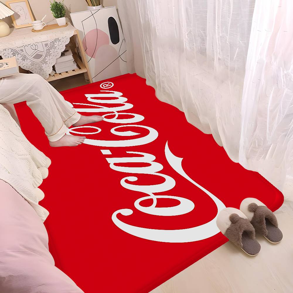 C-Coca C-Cola Entrance Door Mat Nordic Style Bedroom Living Room Doormat Home Balcony Anti-Slip Modern Home Decor