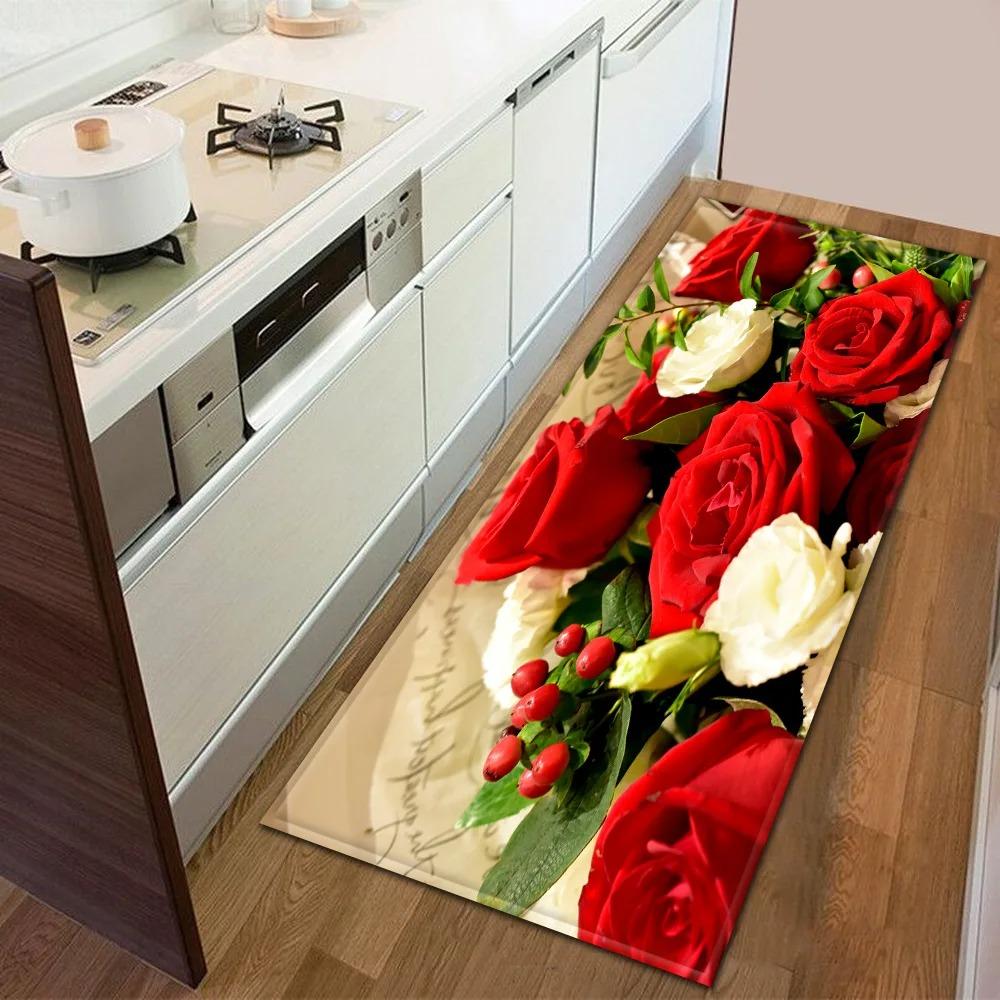Romantisches Liebesmuster Hausküche Bodenmatte Türdekoration Bodenmatte