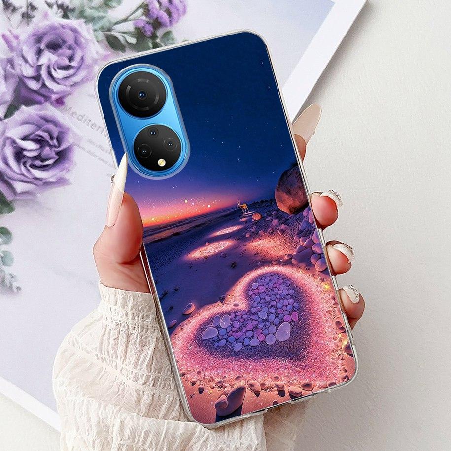 For Honor X7 2022 Case CMA-LX2 CMA-LX1 CMA-LX3 Shockproof Cover Fashion Butterfly Soft Phone Case For HonorX7 X 7 HonorX7 Bumper