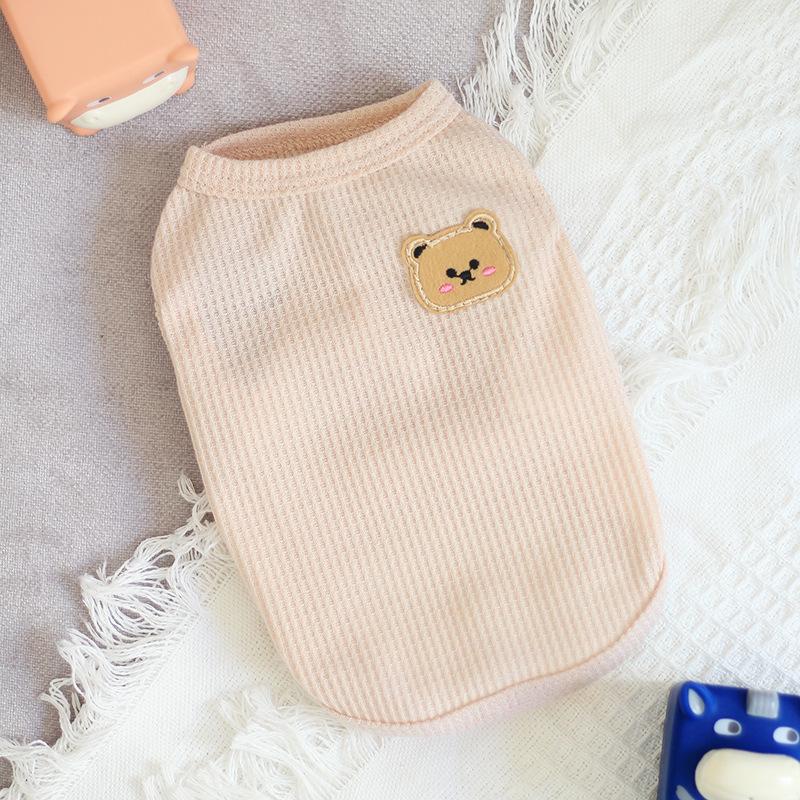 Bear Vest Pet Dog Clothes Cat Solid T-shirt Clothing Dogs Thin Small Fashion Chihuahua Summer Breathable Girl Pug Pet Vest York