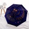 Enchanted Owl Mandala Wall Art: Mystical Decor for Your Space Umbrella, Cute Umbrella with Cute Design, Portable 3-Fold Compact Umbrella for Men & Wom