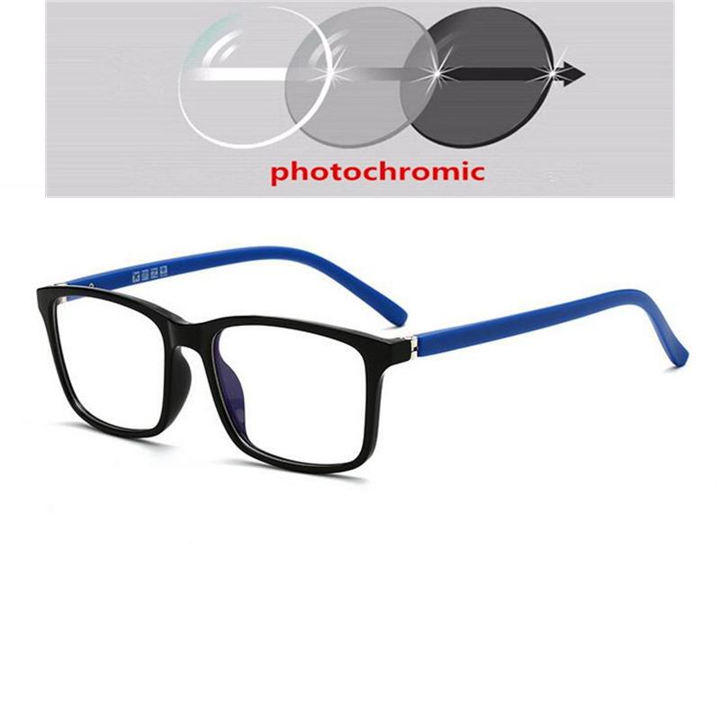 TR90 Spring Leg Square Optical Eyeglasses Women Anti Blue Light Prescription Glasses 0 To -6 0