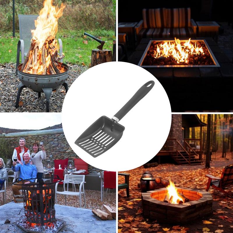 Hollow Fireplace Shovel Fire Pit Tools heat-resistant and corrosion-resistant efficiently Clean Stainless Steel Coal Shovel