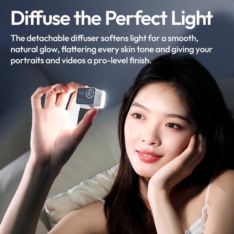 Ulanzi DG01 Mini Cube Light Magnetic LED Light 5600K Quick Release Cold Shoe Mount for Tripod Action Camera Selfie Vlog Video