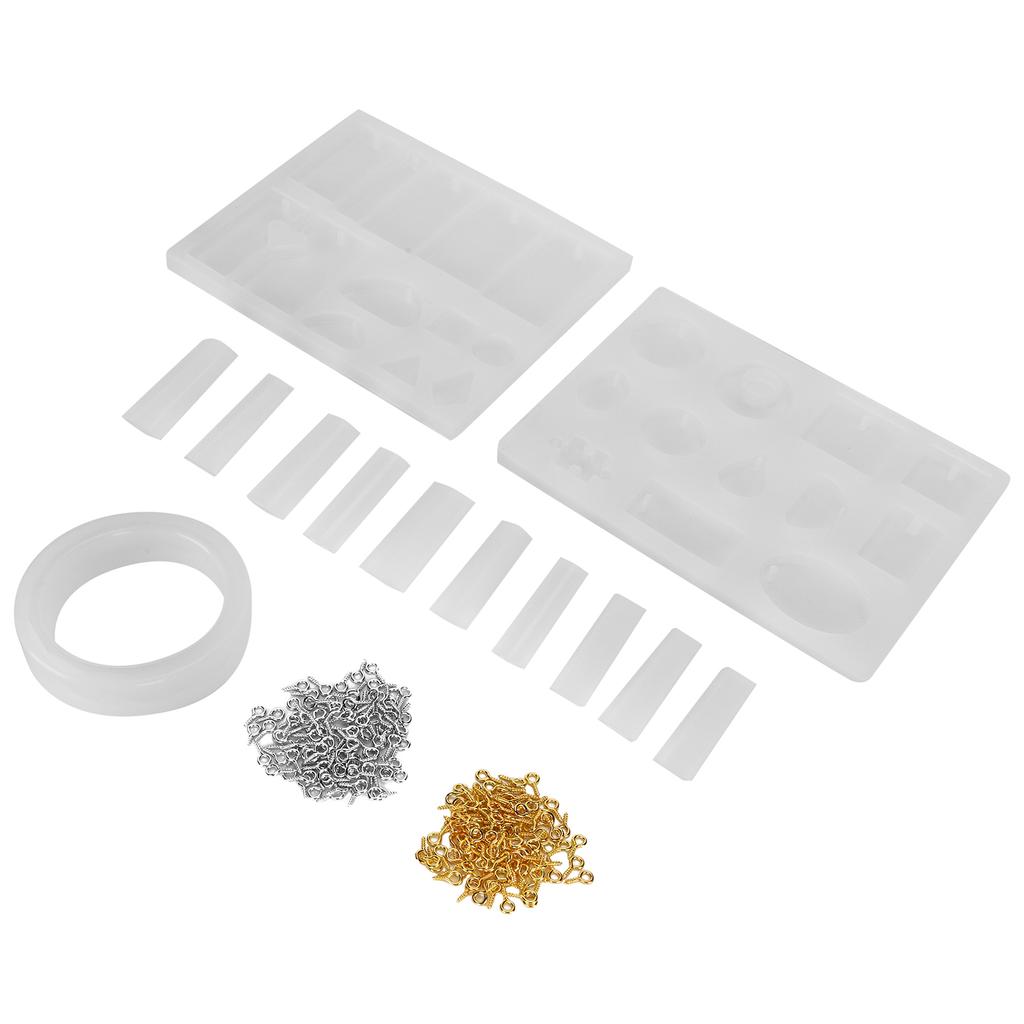 Jewelry Pendant Silicone Molds DIY Casting Molds Screw Eye Pin Kit Jewelry Making Accessory