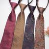 Hot-Selling Formal 8Cm Business Tie, Men'S Zipper Lazy Tie, Small Flower Cashew Nut Ideas, A Variety Of Colors