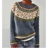 New Women's Color-Block Round Neck Loose Fashion Sweater