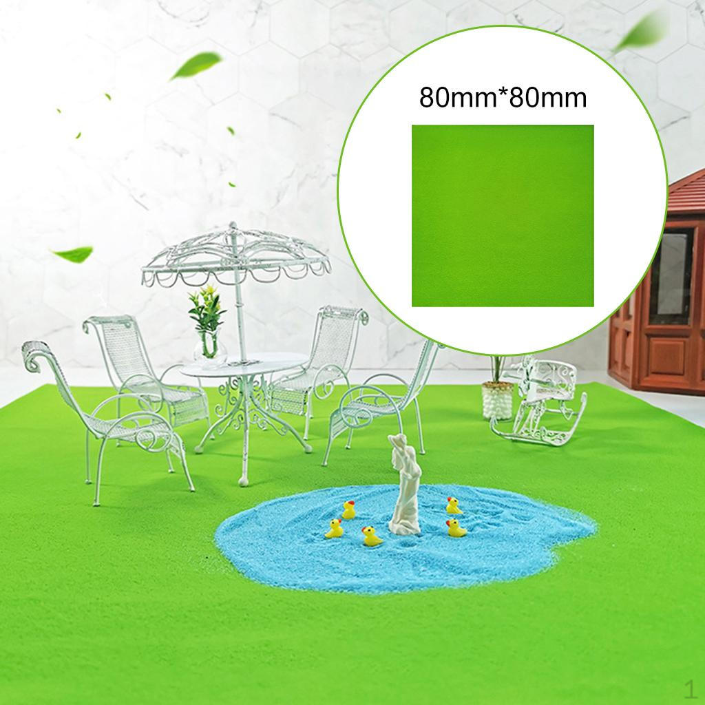 

Green Artificial Lawns Turf Carpets Sod Garden Dollhouse Sence Model 8x8cm