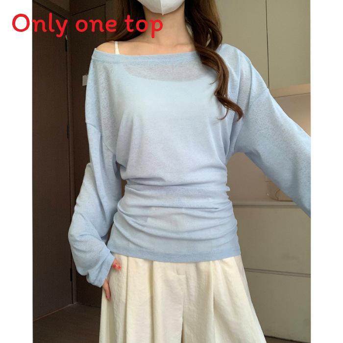 Womens Summer Long Sleeve T Shirt With Tie Waist And Sun Protection For Casual Wear
