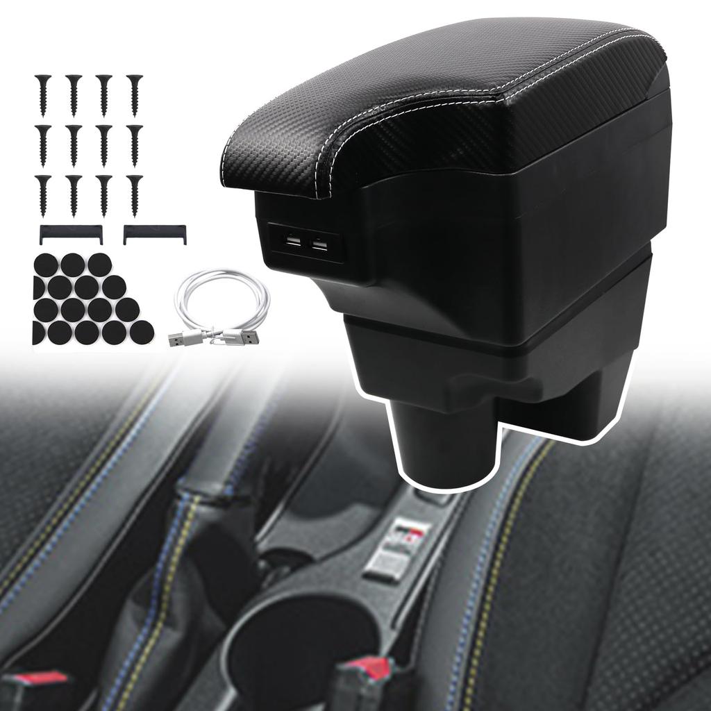 Sporacingrts Console Box for Toyota New YARIS Armrest Storage Armrest Armrest Fatigue Black This armrest console box for Toyota New Yaris features