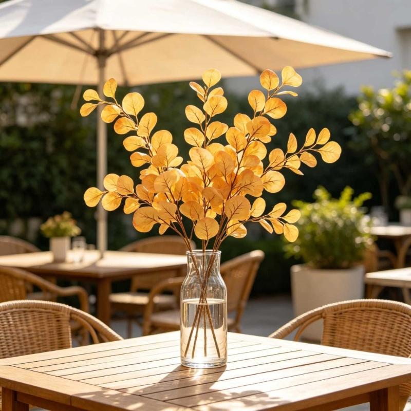 Home Styling Leaf Sprays Set of 5, 29.9 In Tall for Room Display, Vase Use, Event Arrangement Work, and Wedding Display
