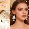 Irregular Pearl Drop Earrings Pearl Flower Christmas Tree Necklace  Jewelry Accessories
