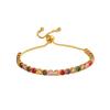 Korean Style Luxury Colored Zircon Adjustable Bracelet - Micro-inlaid Zircon Pull-string Bracelet for Women