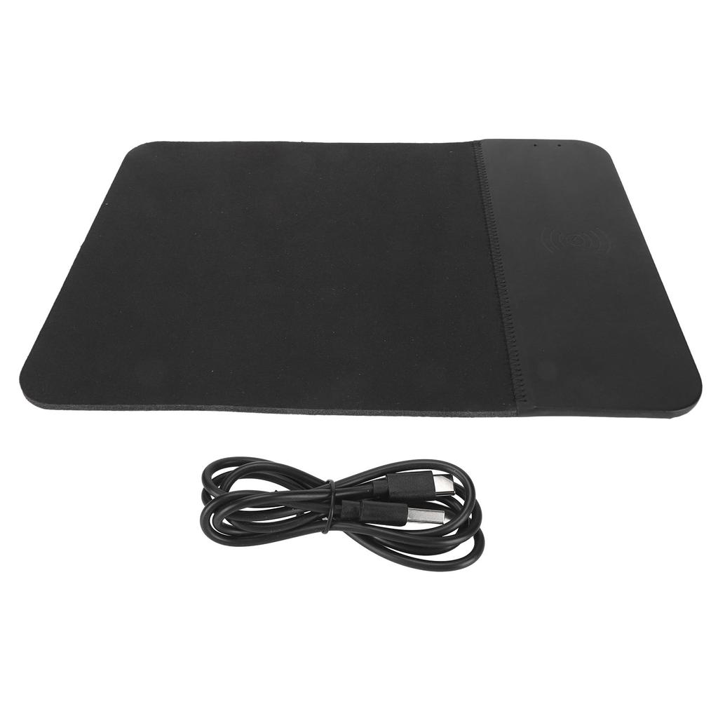 Charging Mouse Pad 15W 300x220x6mm Multifunctional Small Rubber Mouse Mat with Phone Charger