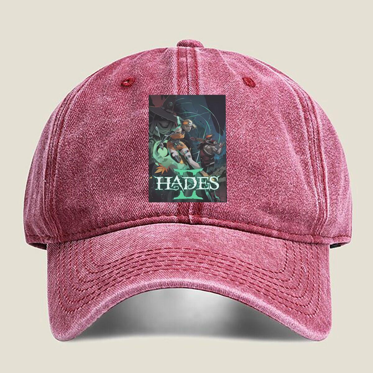

Hades Game Art Fashion Washed Baseball Cap Outdoor For Womens Unisex Female Beach Dad Hat Hip Hop One Size красный