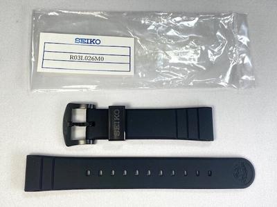 R03L026M0 SEIKO Prospex 20mm Silicone Band Black for Via SRPH13K1/ 4R36-10L0 (Ships Nekoposu)
