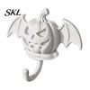Multi-color Halloween Hooks Devil Pumpkin Bat Wall Hook, No-Drill Adhesive Hook for Keys Small Pendant Hanger Bags, Strong Sticky Damage-Free