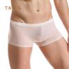 Male Nylon Breathable Hand-Wash Short Panties U Convex Pouch Underpants Solid Color