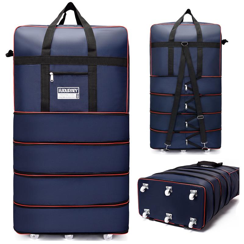 Expandable Large Capacity Foldable Travel Luggage with Universal Wheels (158 cm)