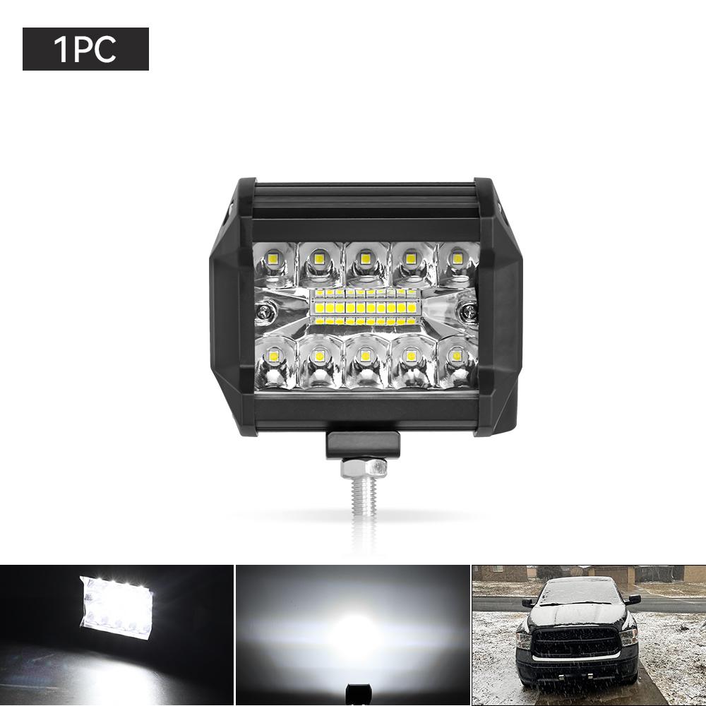 1/2Pcs 7 Inch Bar Light 4 Rows Work Light Combo Beam for Driving Offroad Boat Car Tractor Truck 4x4 SUV 12V 24V Headlight