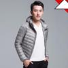 Herren Winterjacke Leichte Daunenjacken Tragbare Kapuzen-Pufferjacken Federdünne Parkas Winddichte Oberbekleidung Jacke