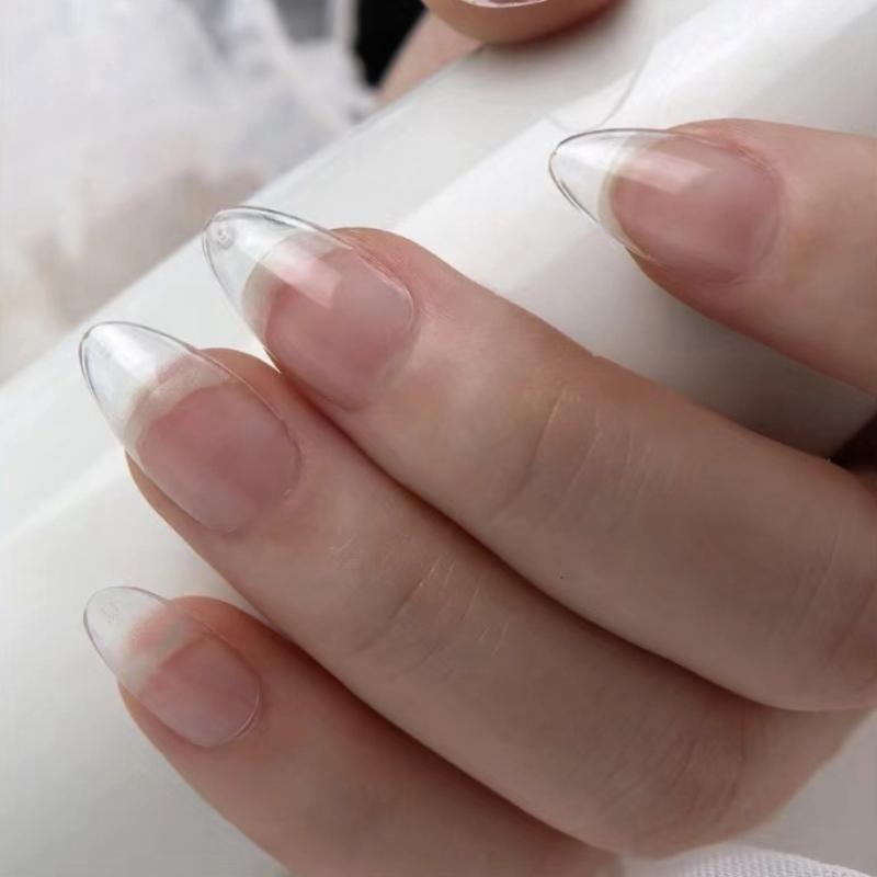 120/240/504/600Pcs False Nail Tips Soft Gel Fingertip Semi-Matte Square Almond French Coffin Full Cover Nails Extension