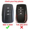 3-Tasten Silikon Autoschlüsselhülle für Toyota Corolla TS 2021 Land Cruiser Prado Camry V70 C-HR Prius RAV4 Xa50 2020 Schlüsselabdeckung Fob