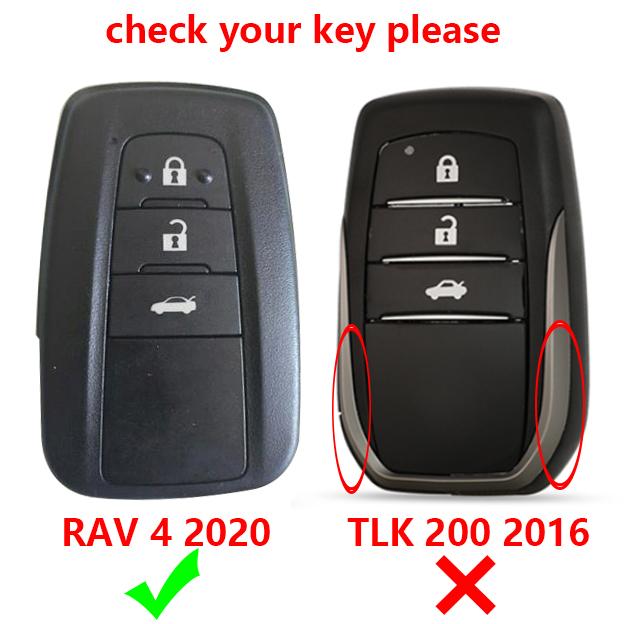 3-Tasten Silikon Autoschlüsselhülle für Toyota Corolla TS 2021 Land Cruiser Prado Camry V70 C-HR Prius RAV4 Xa50 2020 Schlüsselabdeckung Fob